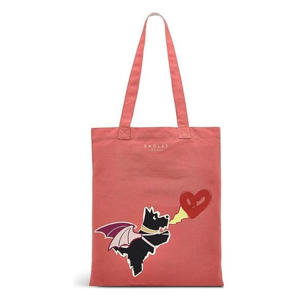❤️❤️RADLEY London Set My Heart On Fire - Responsible - Medium Canvas Tote Bag - Picture 1 of 4